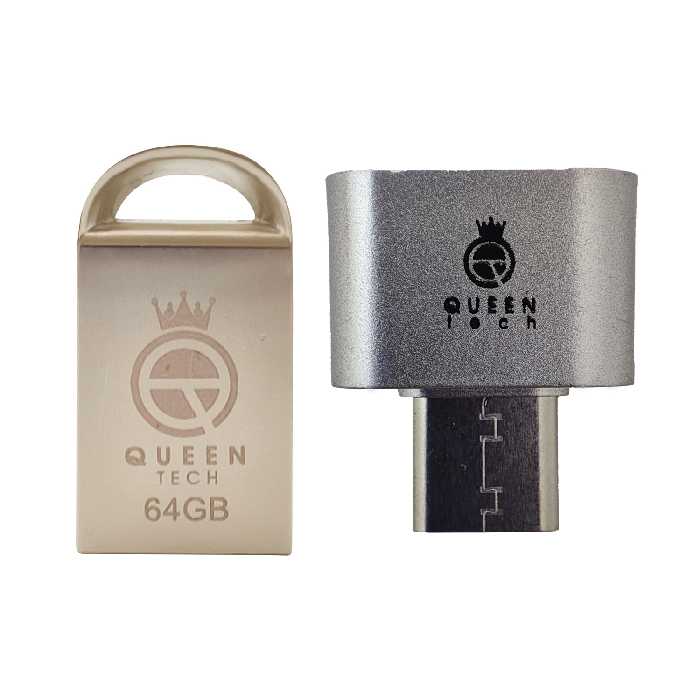 فلش مموری کوئین تک مدل FACT CPLUS-U2 ظرفیت 64 گیگابایت به همراه مبدل Type-C