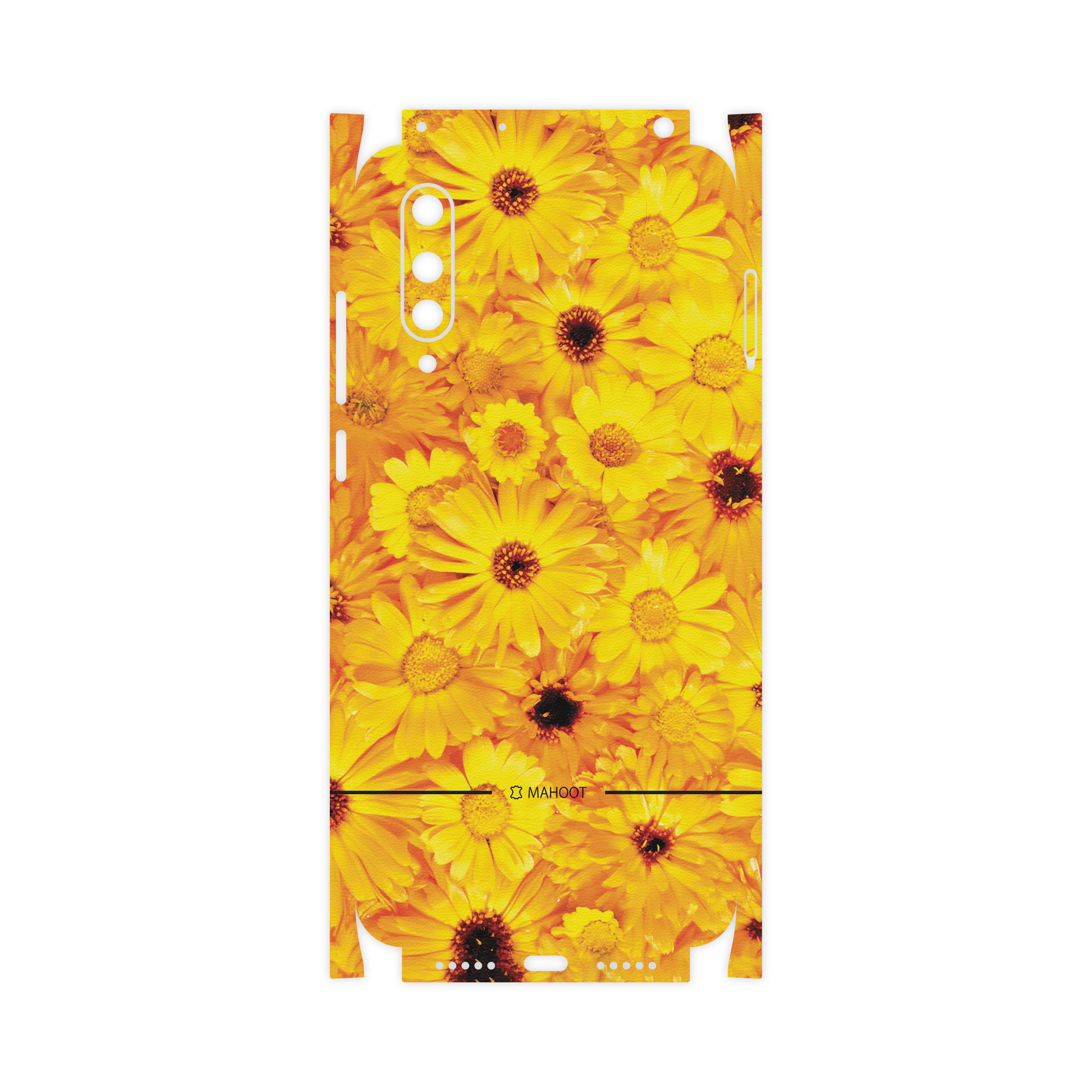 برچسب پوششی ماهوت مدل Yellow-Flower-FullSkin مناسب برای گوشی موبایل شیائومی MI 9 Lite