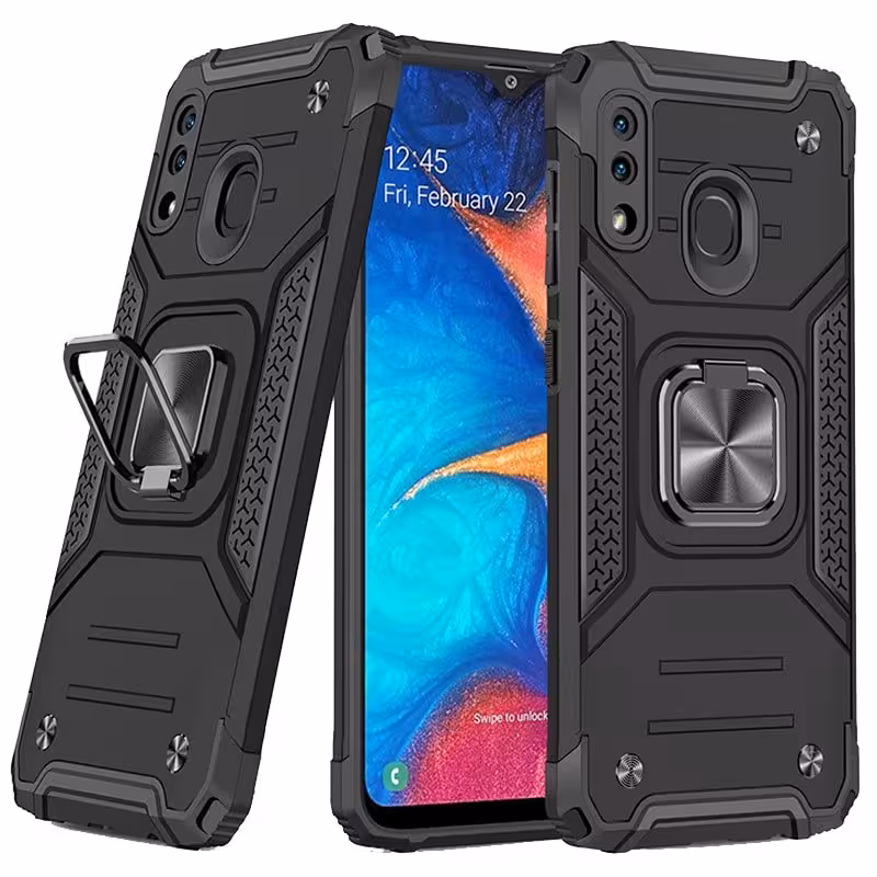 قاب اورجینال گوشی مناسب برای Samsung Galaxy A20 / A30 طرح دیفندر آرمور به همراه رینگ استند مگنتی مدل Ranger Phone