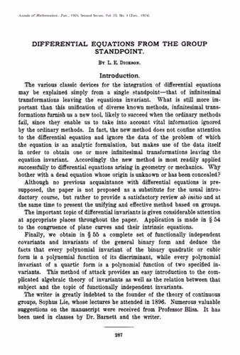 خرید و دانلود نسخه کامل کتاب Differential equations from the group standpoint