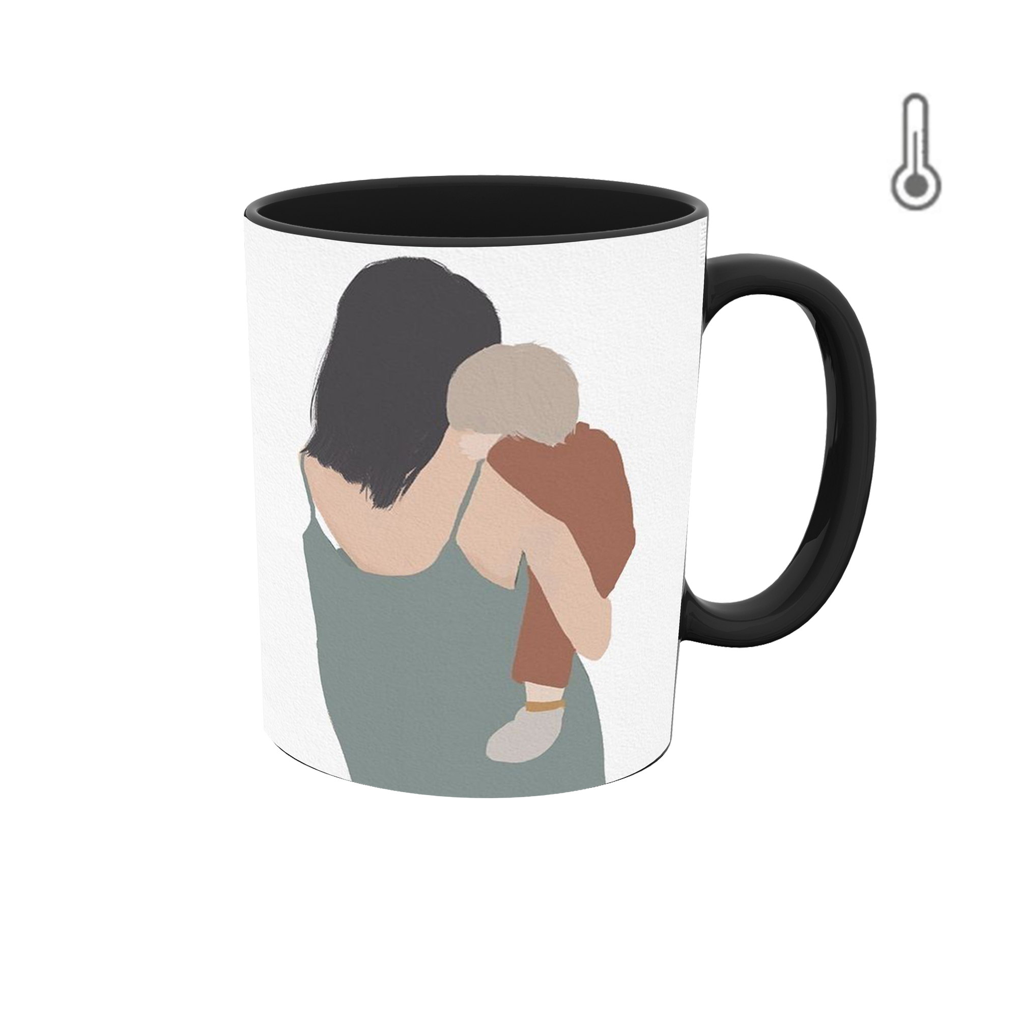 ماگ حرارتی طرح هنری مادر و بچه 