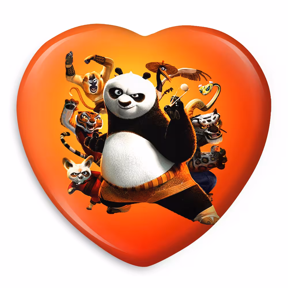 پیکسل خندالو طرح پاندا کونگ فو کار مدل قلبی کد 1381