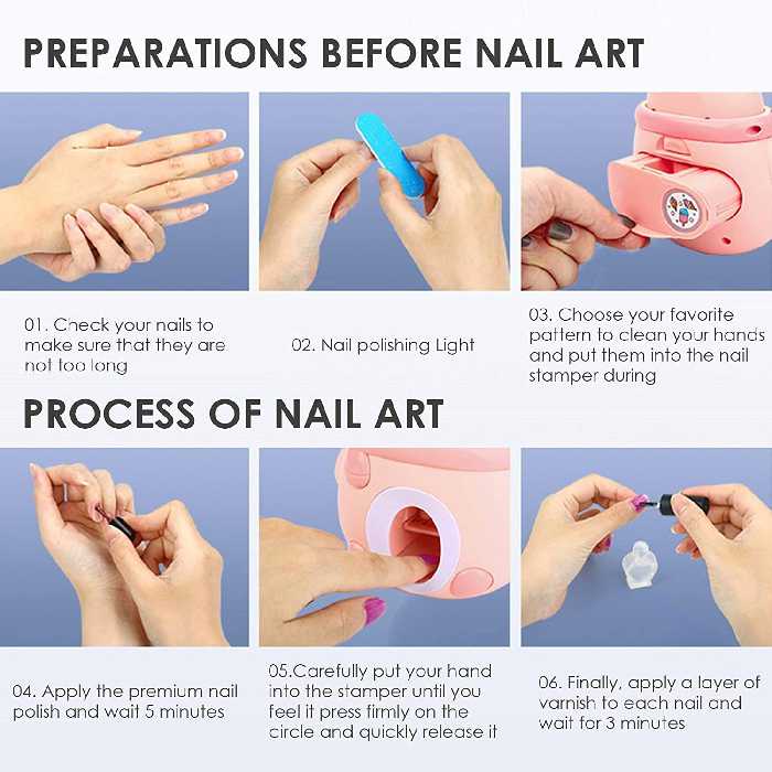 ست اسباب بازی لوازم آرایشی طرح خرگوش مدل استمپر ناخن