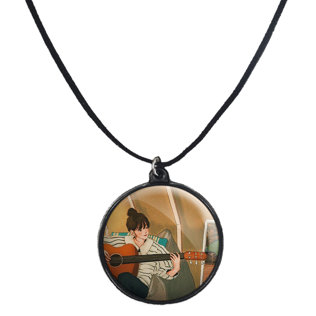 گردنبند پرمانه طرح دخترونه کد pmb.23472 مدل دو طرفه