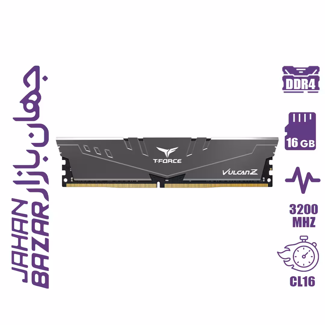 رم کامپیوتر تیم گروپ TeamGroup T-Force Vulcan Z 16GB Single 3200MHz CL16
