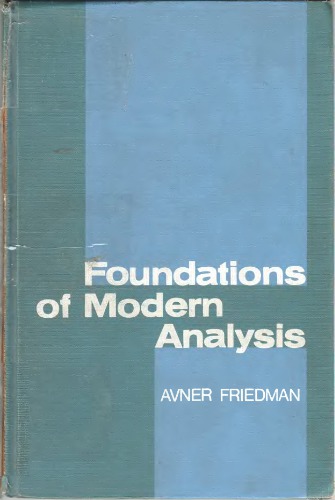 خرید و دانلود نسخه کامل کتاب Foundations of Modern Analysis