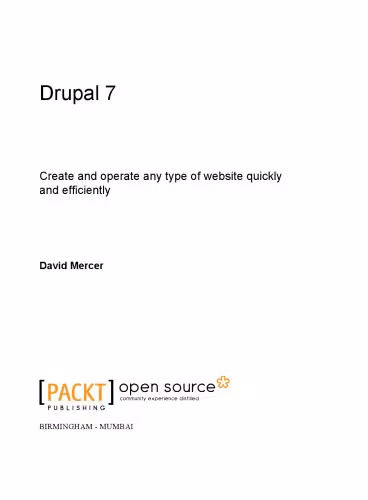 خرید و دانلود نسخه کامل کتاب Drupal 7 : create and operate any type of website quickly and efficiently