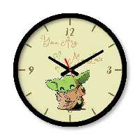 ساعت دیواری بزرگ راویتا طرح بیبی یودا کد 3654