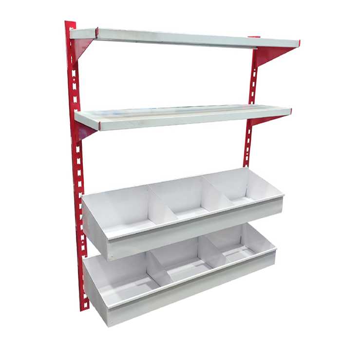 قفسه اداری مدل  سوپرمارکتی طرح 4 طبقه کد S9540P150M