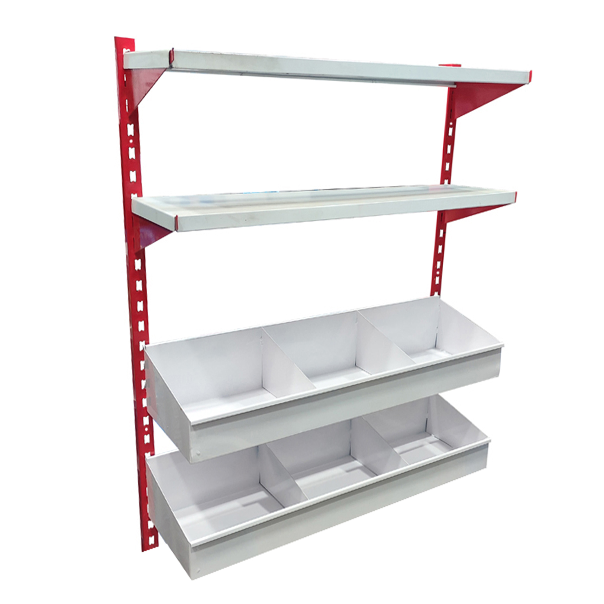 قفسه اداری مدل  سوپرمارکتی طرح 4 طبقه کد S9540P150M