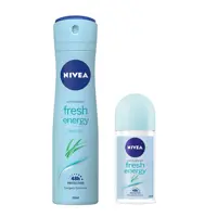 اسپری ضد تعریق زنانه نیوآ مدل fresh energy حجم 150 میلی لیتر به همراه رول ضد تعریق حجم 50 میلی لیتر