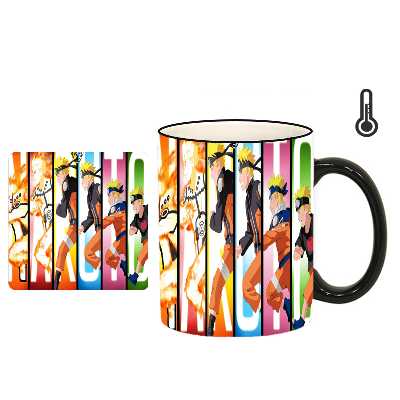 ماگ حرارتی طرح انیمه ناروتو کد h59 به همراه زیرلیوانی