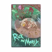 تابلو شاسی گوفی مدل انیمیشن ریک و مورتی طرح  Rick and Morty کد CAR55 | دنیای قاب