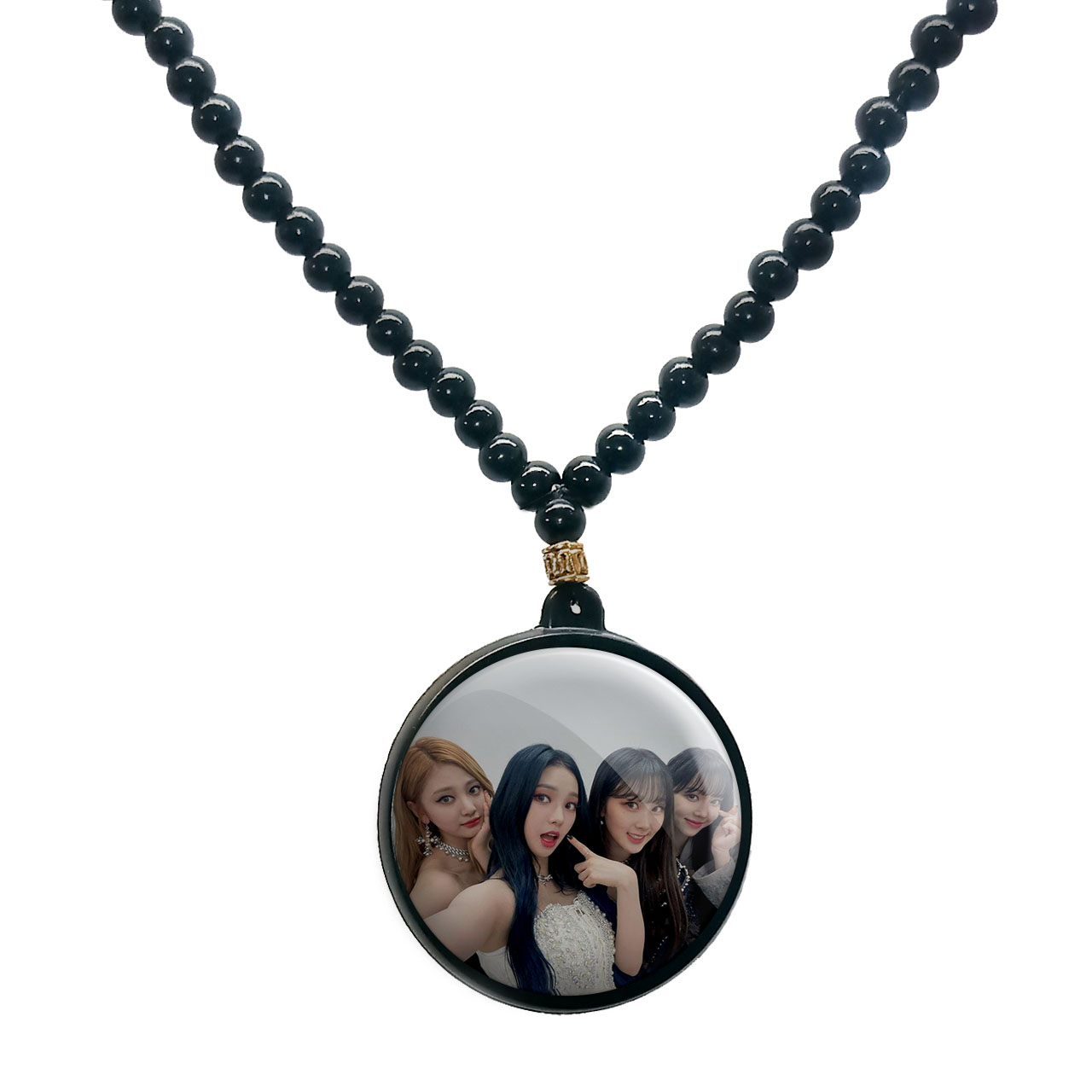 گردنبند پرمانه طرح aespa کد pmd.18652 مدل دو طرفه