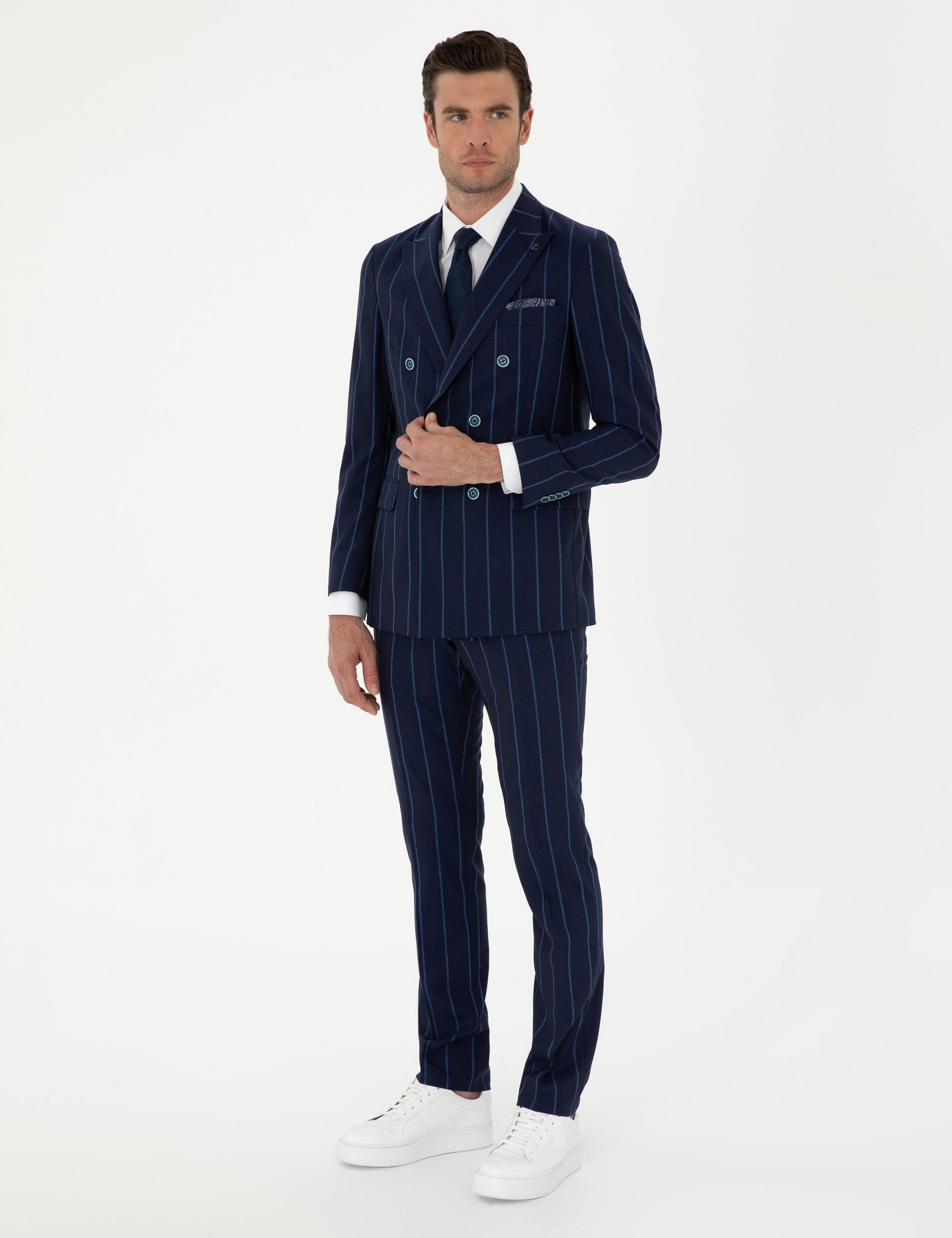 کت و شلوار مردانه سرمه ای کاشارل