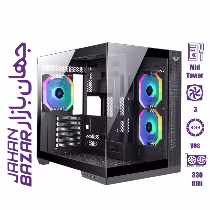 کیس کامپیوتر اوست مدل Awest GT-AQ12-MB
