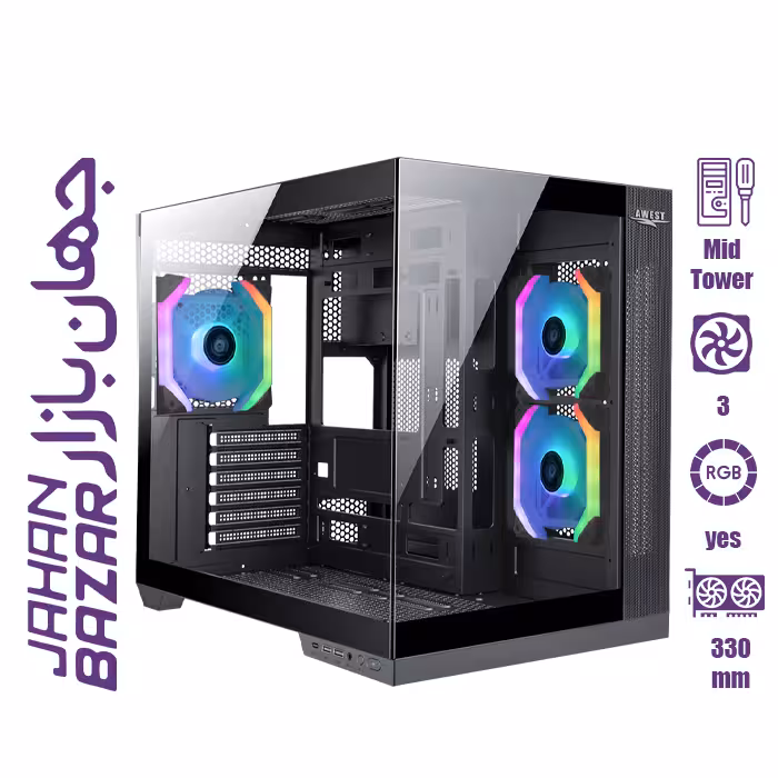 کیس کامپیوتر اوست مدل Awest GT-AQ12-MB