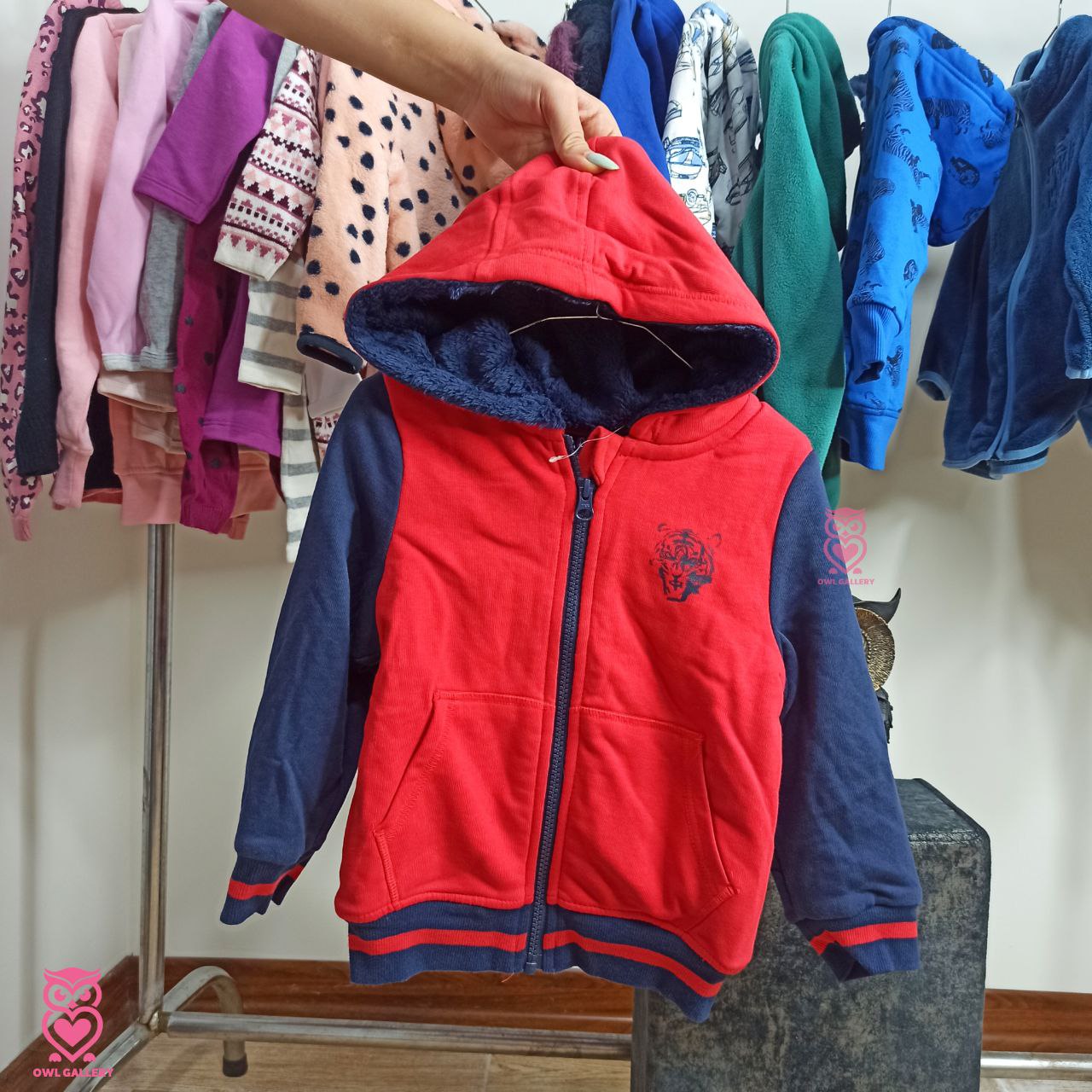 سویشرت کلاه دار تو کرکی گرم برند لوپیلو lupilu آلمان صد در صد نخ