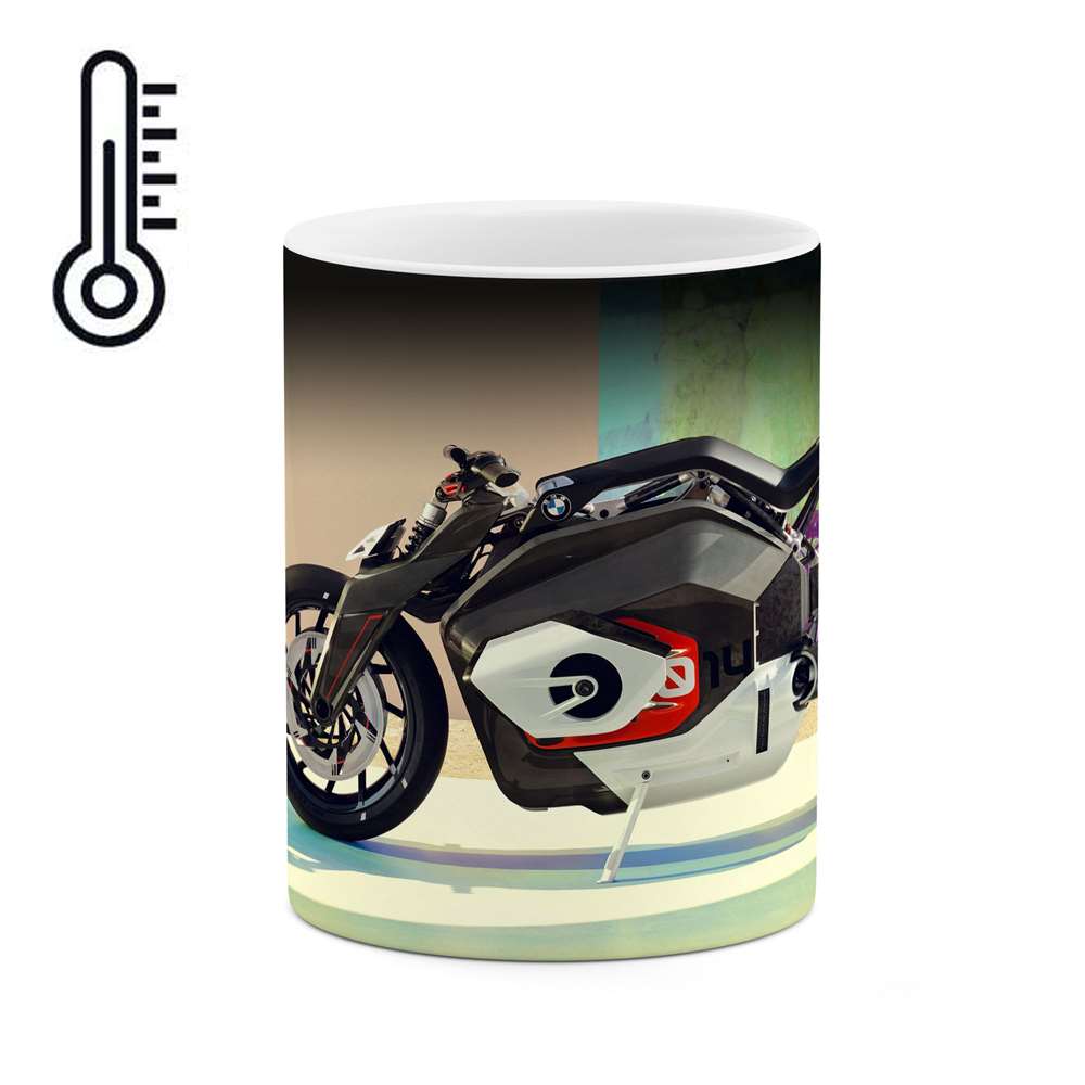 ماگ حرارتی طرح موتور سوار  مدل mgph13708