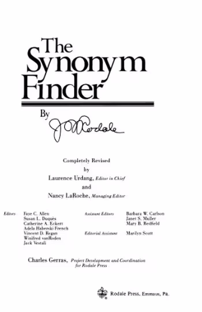 خرید و دانلود نسخه کامل کتاب The synonym finder
