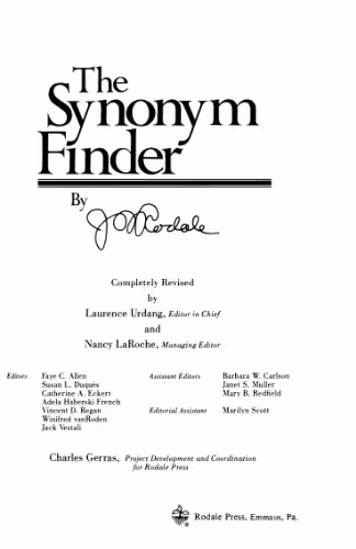 خرید و دانلود نسخه کامل کتاب The synonym finder