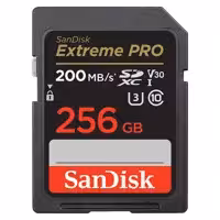 کارت حافظه SDXC سن دیسک مدل Extreme Pro V30 کلاس 10 استاندارد UHS-I U3 سرعت 200MB/s ظرفیت 256 گیگابایت