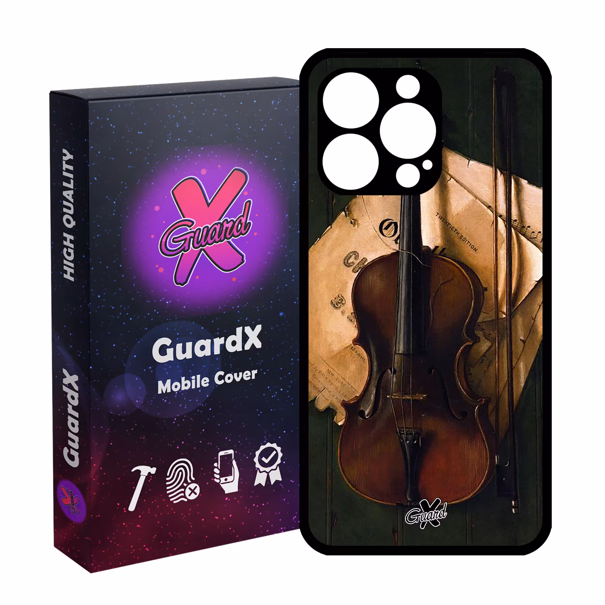 کاور گارد ایکس طرح ویولن مدل Glass10262 مناسب برای گوشی موبایل اپل iPhone 13 Pro