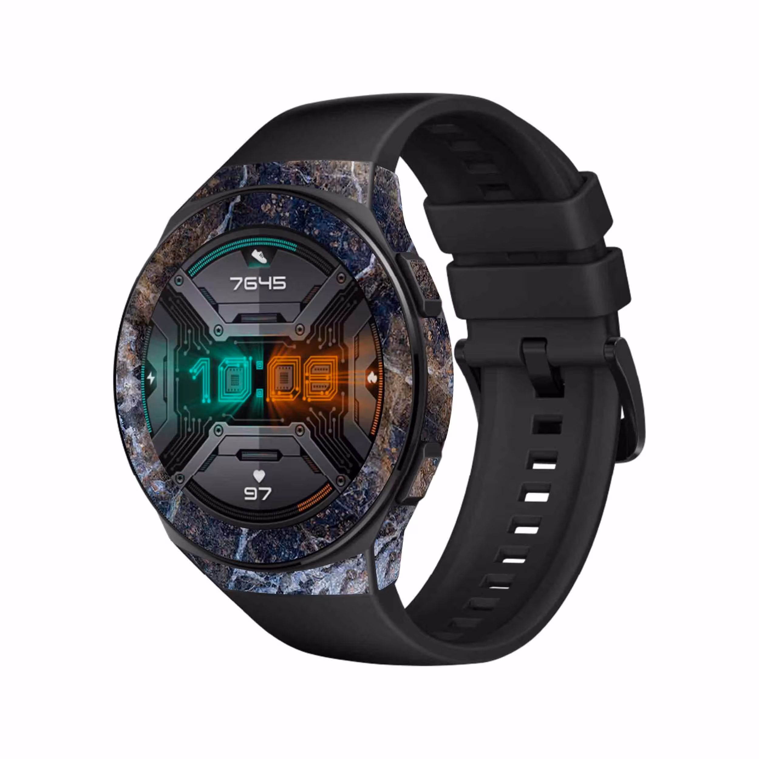برچسب ماهوت طرح Earth White Marble مناسب برای ساعت هوشمند هوآوی Watch GT 2e