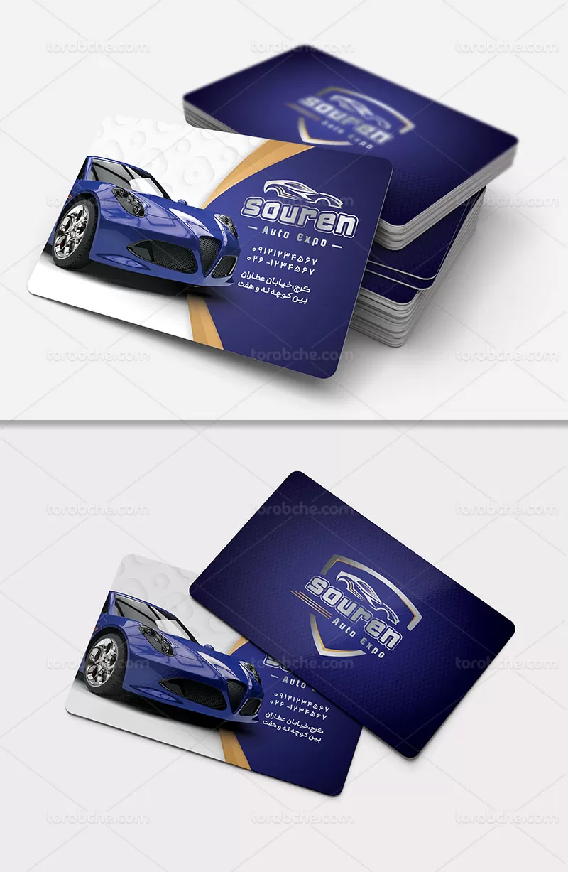 کارت ویزیت گالری ماشین | گرافیک با طعم تربچه