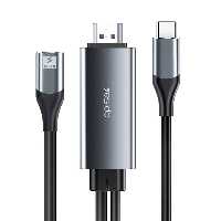 کابل تبدیل USB-C به USB-C /HDMI یسیدو مدل HM01 طول 1.8 متر