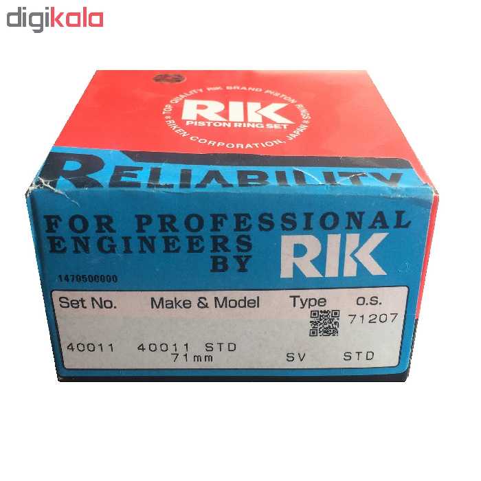 رینگ موتور سایز استاندارد ریک مدل 71207 مناسب برای پراید