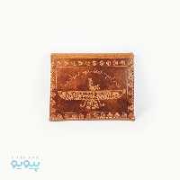 کیف پول مردانه نیم کتی چرم گاوی فروهر کد 301