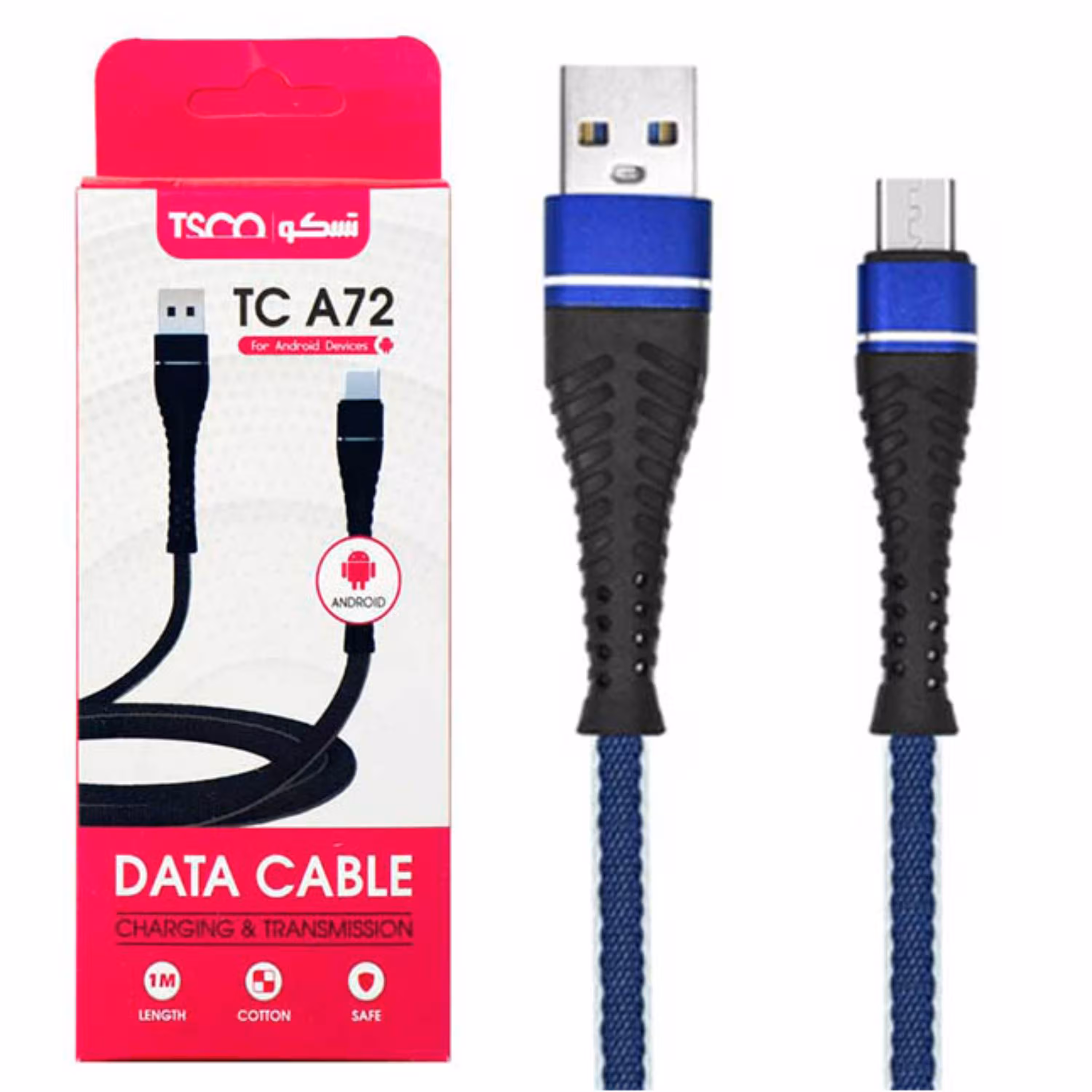 کابل تبدیل USB به microUSB تسکو مدل TC a72 طول 1 متر