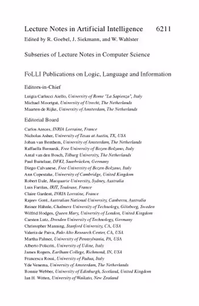 خرید و دانلود نسخه کامل کتاب Interfaces: Explorations in Logic, Language and Computation: ESSLLI 2008 and ESSLLI 2009 Student Sessions. Selected Papers