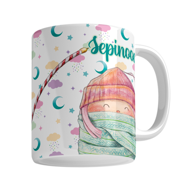 ماگ مدل سپینود طرح دختر کارتونی