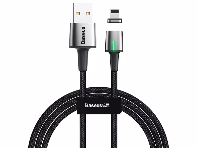 کابل مگنتی لایتنینگ بیسوس مدل Zinc Magnetic Cable