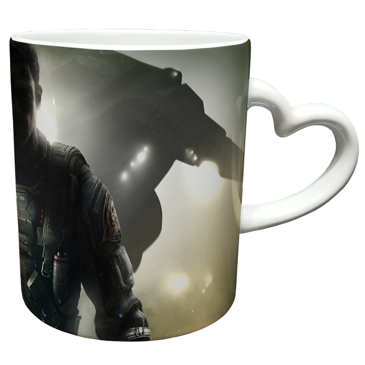 ماگ مدل دسته قلبی طرح بازی کال آف دیوتی call of duty کد 14