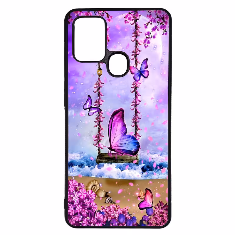 کاور طرح پروانه کد G-028 مناسب برای گوشی موبایل سامسونگ Galaxy A21s | دیجی قاب دونی