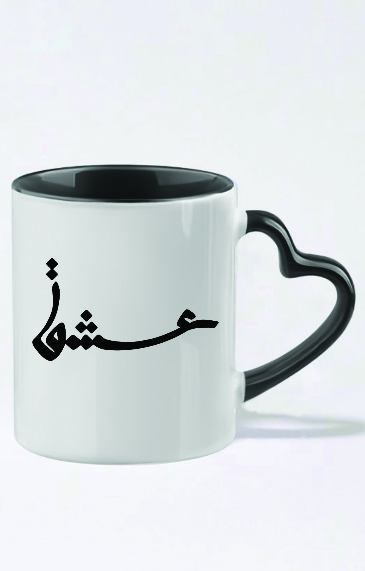 ماگ دسته قلبی رنگی طرح عشق کد 3402