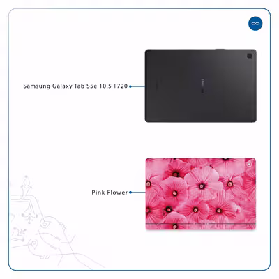 برچسب پوششی ماهوت مدل Pink-Flower مناسب برای تبلت سامسونگ Galaxy Tab S5e 10.5 2019 T720