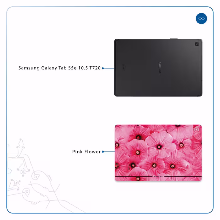 برچسب پوششی ماهوت مدل Pink-Flower مناسب برای تبلت سامسونگ Galaxy Tab S5e 10.5 2019 T720