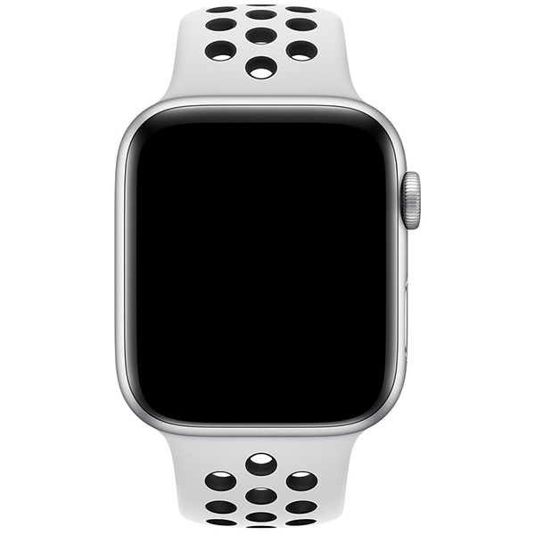 بند اپل واچ 4 نایکی 40 میلیمتری زنانه مدل 40mm Pure Platinum/Black Nike Sport Band - Hiapple.ir