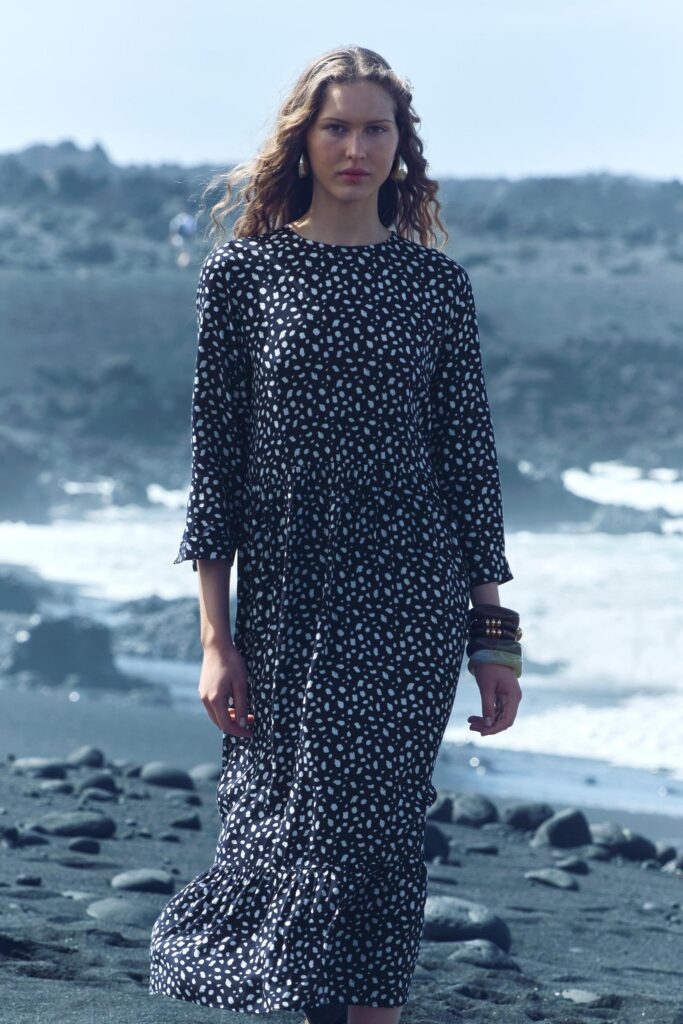 لباس بلند چاپی PRINTED LONG DRESS ZW COLLECTION | تهران زارا TehranZara