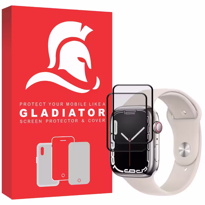 محافظ صفحه نمایش گلادیاتور مدل GWP2000 مناسب برای ساعت هوشمند اپل Iwatch 7 45mm بسته دو عددی