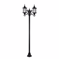 چراغ حیاطی ایستاده دو شاخه شفق با ارتفاع 2.6 متر مدل تینا کد 3919