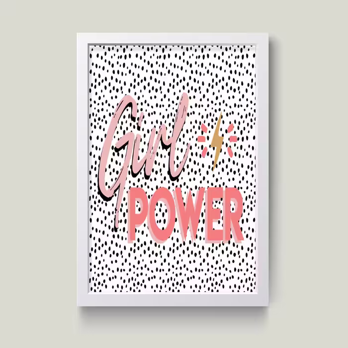 تابلو مدل Girl Power Minimall کد m2404-w