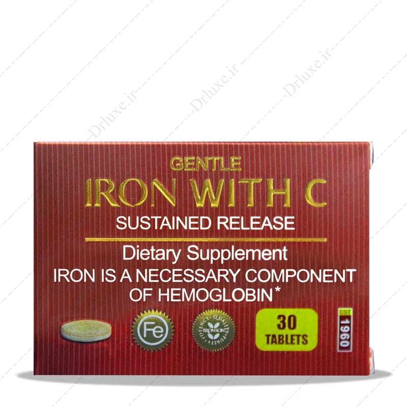 مشخصات، قیمت و خرید قرص آهن و ویتامین ث برونسون 30 عدد - دکتر لوکس