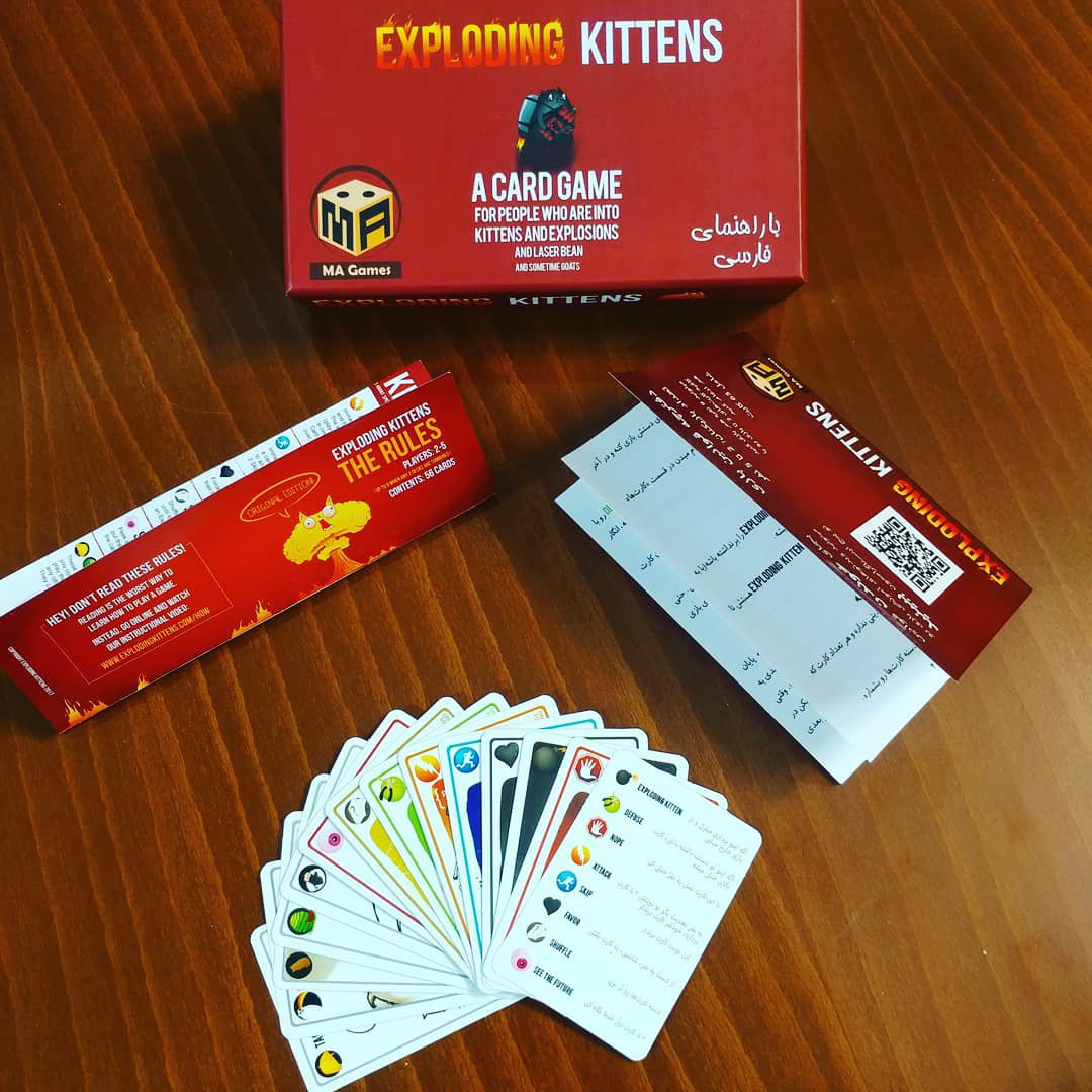 بازی کارتی گربه های انفجاری 9 نفره Exploding Kittens