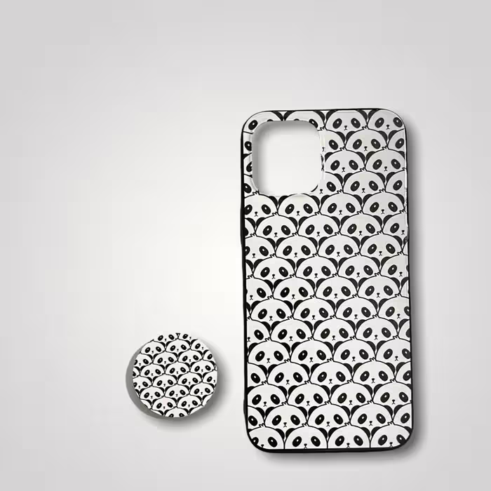 کاور طرح PANDA مناسب برای گوشی موبایل اپل IPHONE 11 PRO به همراه پایه نگهدارنده