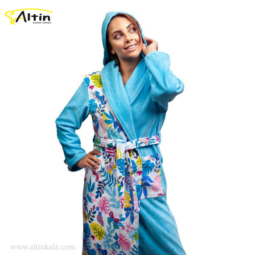 حوله تنپوش پودایران طرح گلبرگ آبی سایز 125